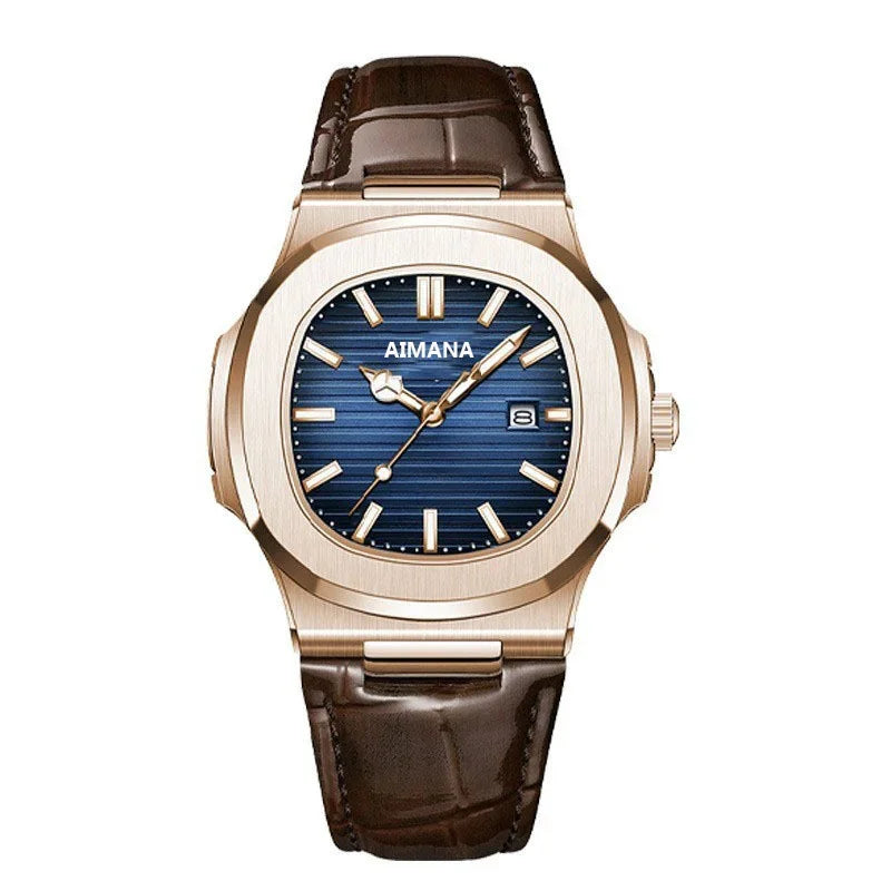 Leather Strap Waterproof Wirstwatch
