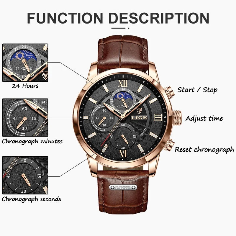 Leather Wristwatches Deluxe