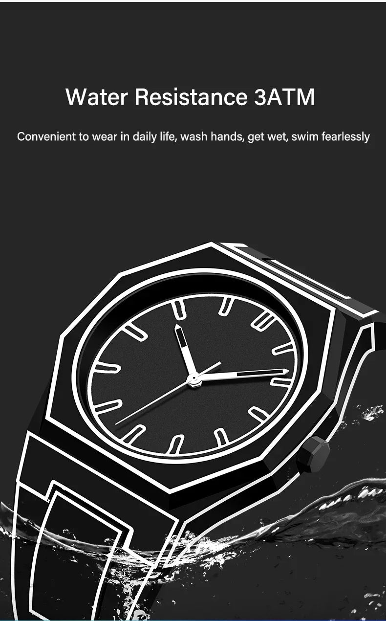 Modern Minimalist Sketching Creative Sports and Leisure Watch Creative Design Waterproof Watch