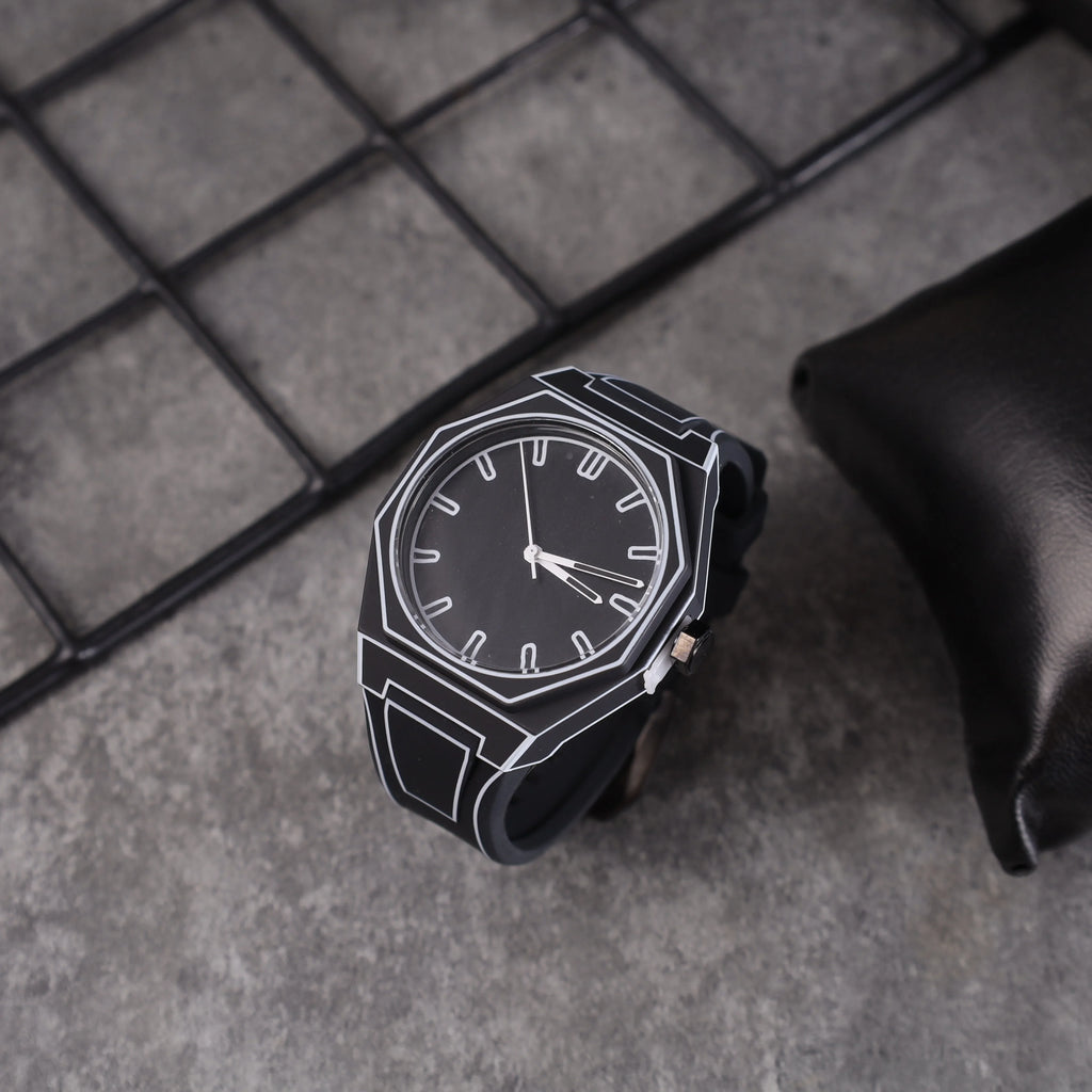 Modern Minimalist Sketching Creative Sports and Leisure Watch Creative Design Waterproof Watch
