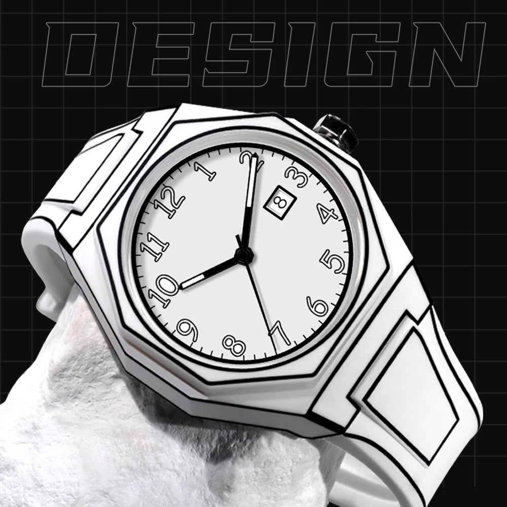 Minimalist Sketch Creative Sports Watch Calendar Digital Waterproof Watch Men's Clock Watch
