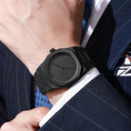 Modern Minimalist Personality Creative All-black Men's Watch Arabic Digital Sports Leisure Quartz Watch Unique Design Watch