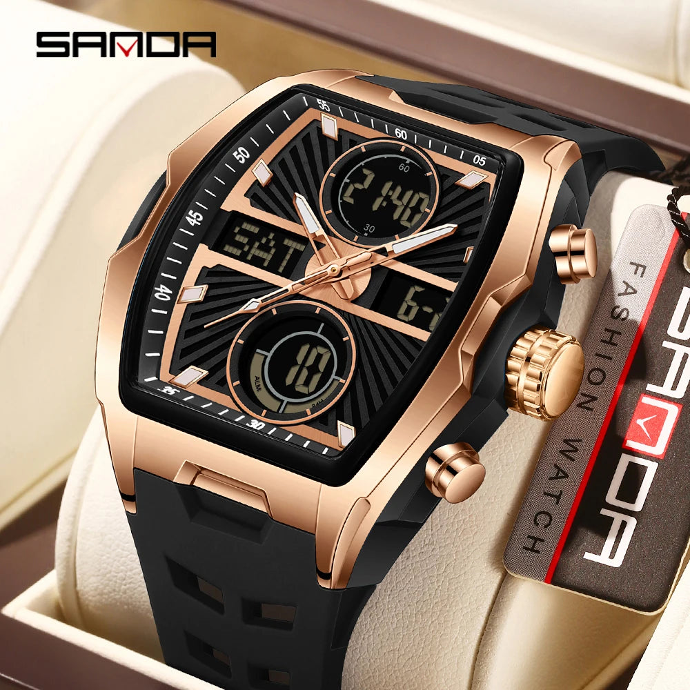 Fashion Tonneau Digital Watch