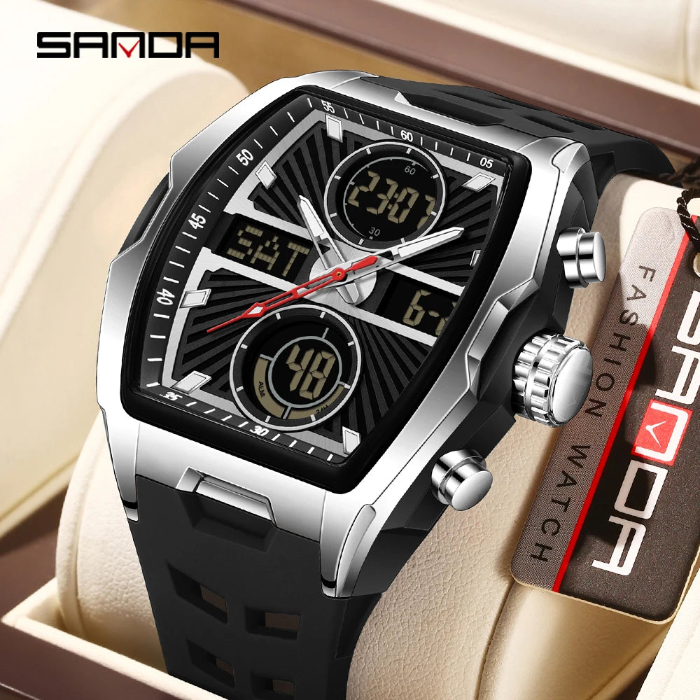 Fashion Tonneau Digital Watch