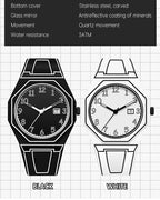 Minimalist Sketch Creative Sports Watch Calendar Digital Waterproof Watch Men's Clock Watch