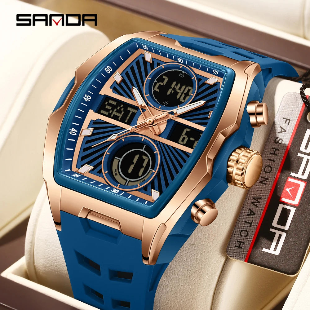 Fashion Tonneau Digital Watch