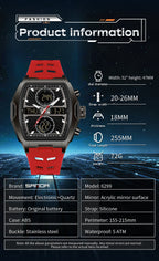 Fashion Tonneau Digital Watch