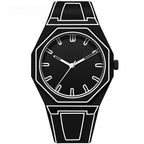 Modern Minimalist Sketching Creative Sports and Leisure Watch Creative Design Waterproof Watch