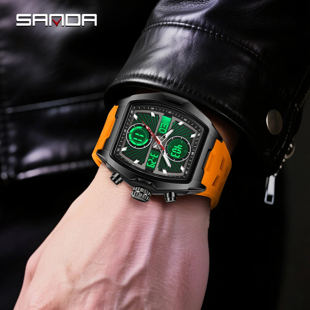 Fashion Tonneau Digital Watch