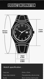 Minimalist Sketch Creative Sports Watch Calendar Digital Waterproof Watch Men's Clock Watch