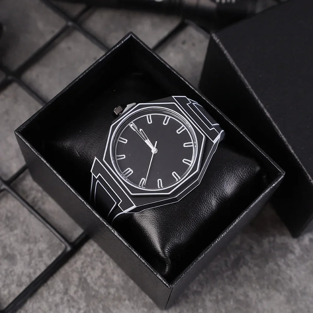 Modern Minimalist Sketching Creative Sports and Leisure Watch Creative Design Waterproof Watch